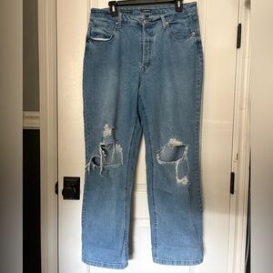 Wild Fable Medium Blue High Rise Straight Jeans